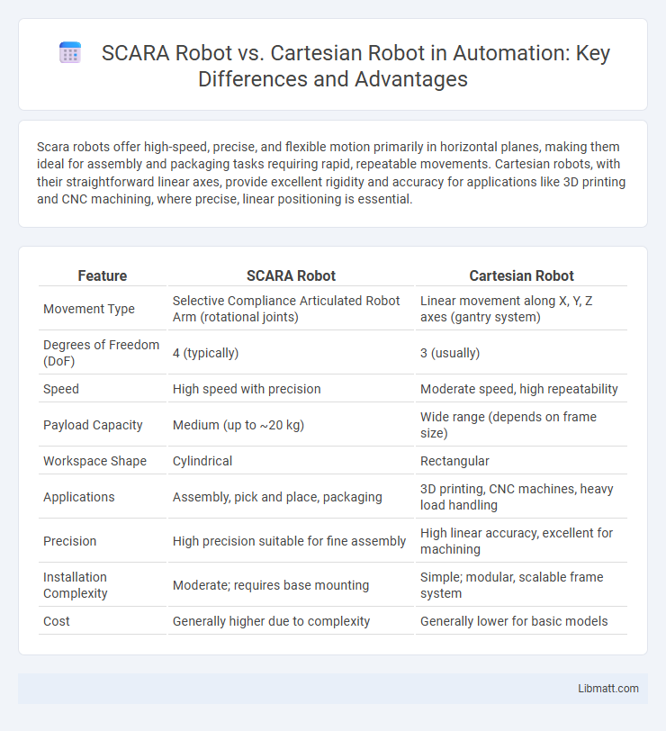 SCARA Robot vs. Cartesian Robot in Automation: Key Differences and Advantages