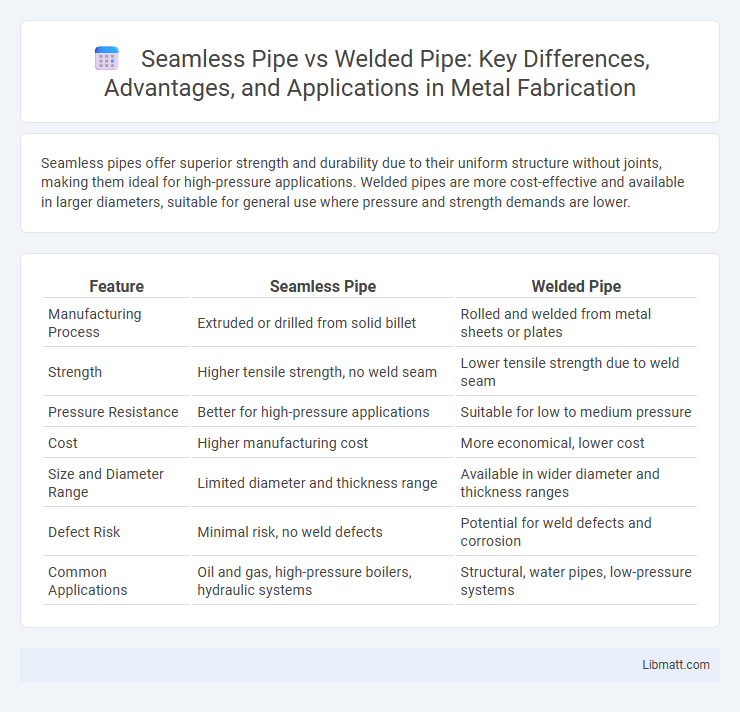 Seamless Pipe vs Welded Pipe: Key Differences, Advantages, and Applications in Metal Fabrication