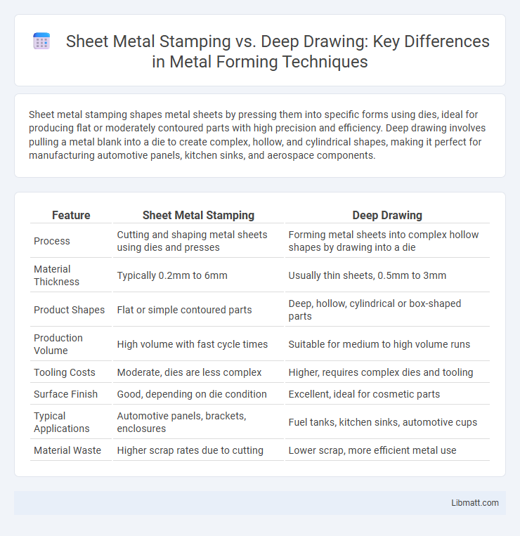 Sheet Metal Stamping vs. Deep Drawing: Key Differences in Metal Forming Techniques