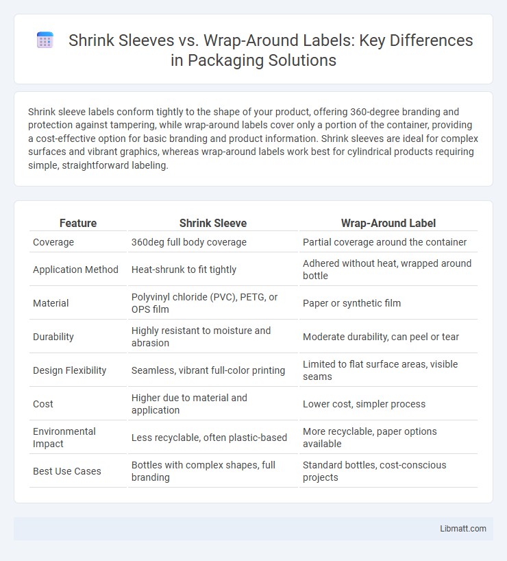 Shrink Sleeves vs. Wrap-Around Labels: Key Differences in Packaging Solutions