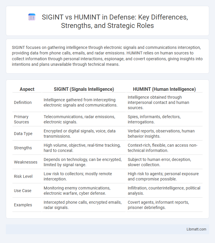 SIGINT vs HUMINT in Defense: Key Differences, Strengths, and Strategic Roles