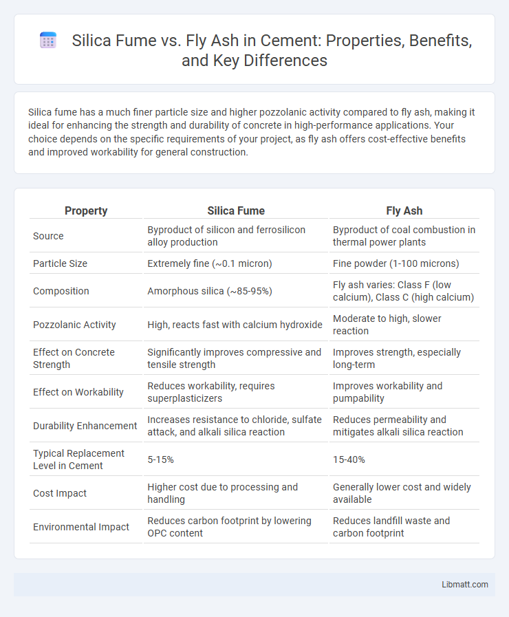 Silica Fume vs. Fly Ash in Cement: Properties, Benefits, and Key Differences