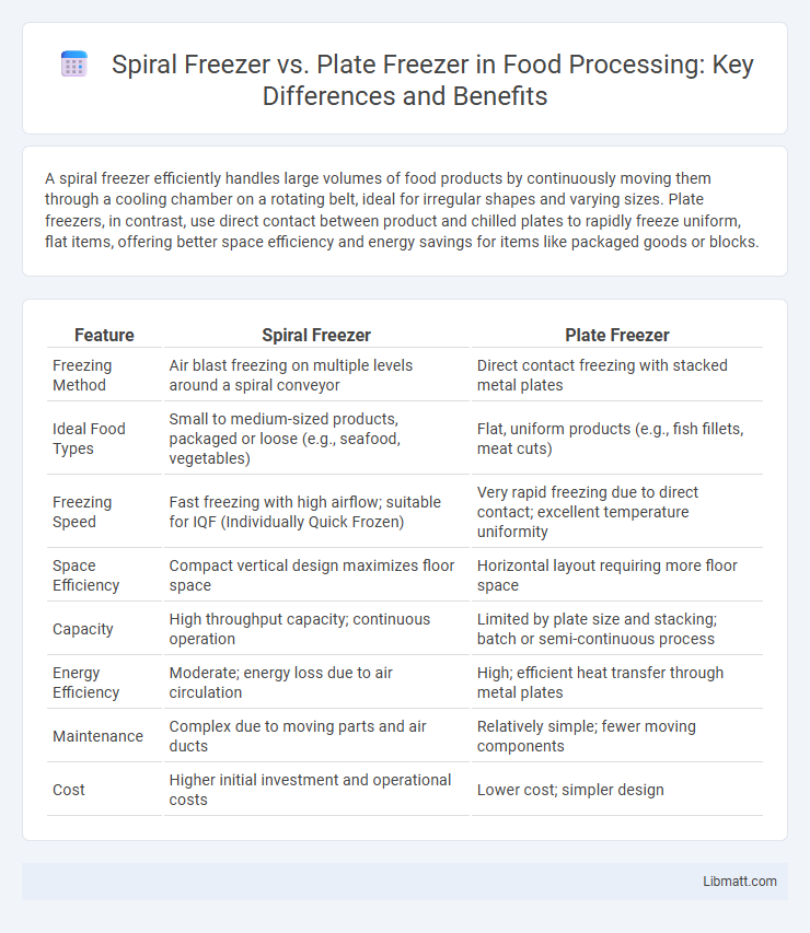 Spiral Freezer vs. Plate Freezer in Food Processing: Key Differences and Benefits