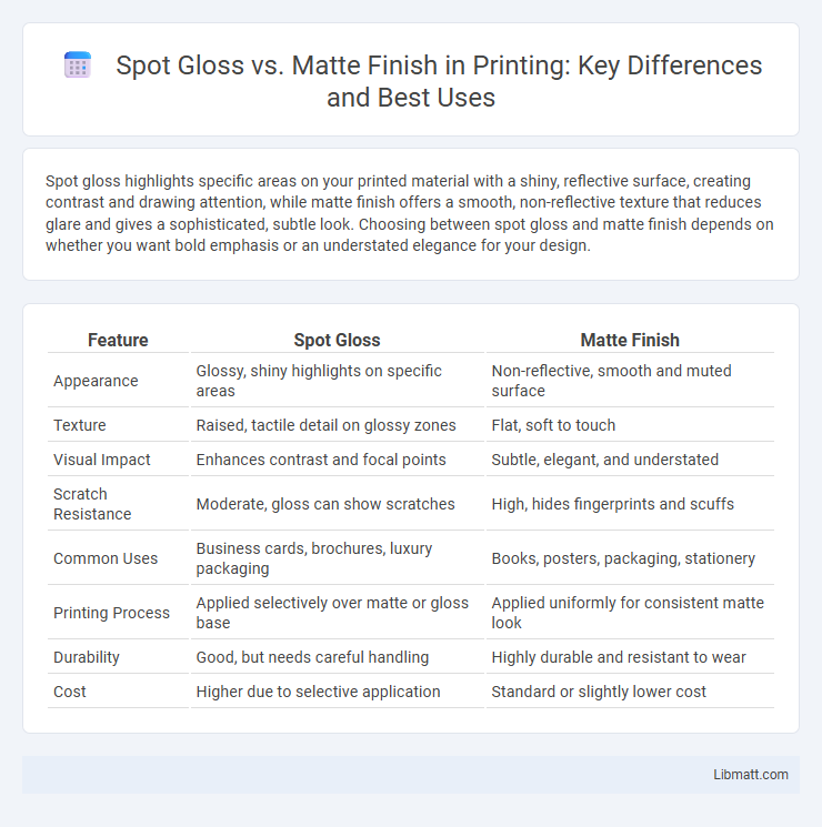 Spot Gloss vs. Matte Finish in Printing: Key Differences and Best Uses