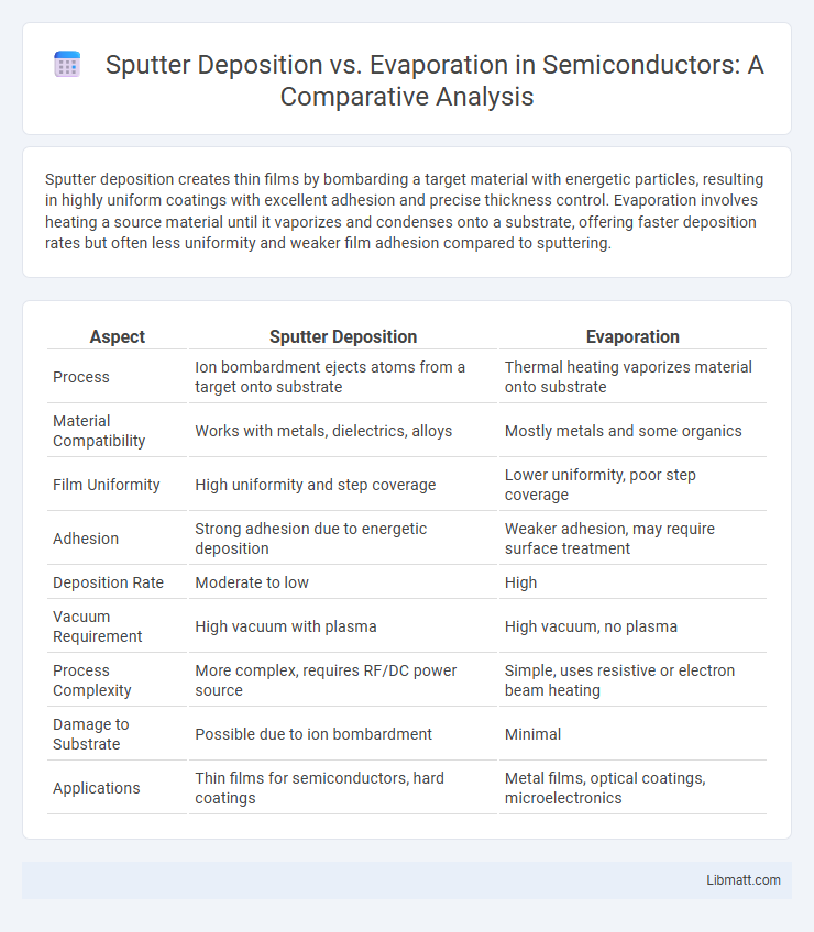 Sputter Deposition vs. Evaporation in Semiconductors: A Comparative Analysis