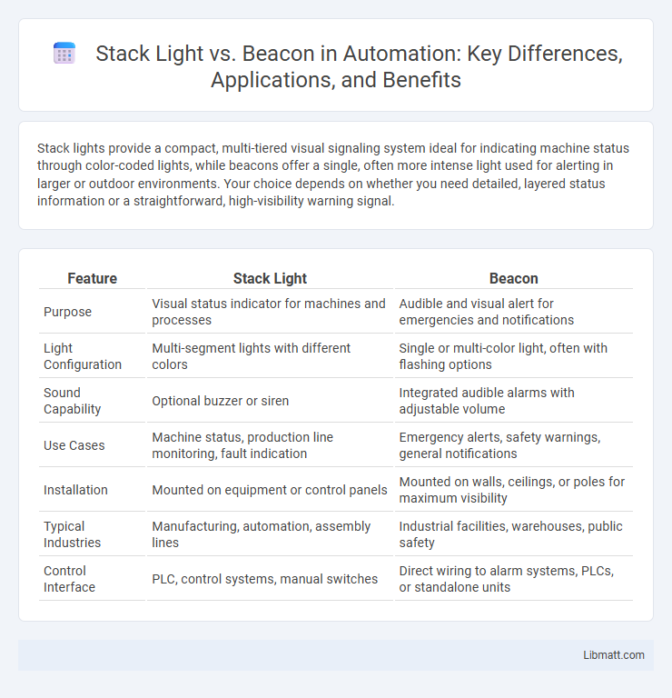 Stack Light vs. Beacon in Automation: Key Differences, Applications, and Benefits