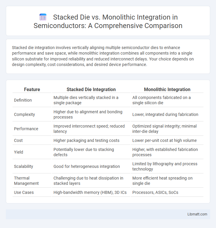 Stacked Die vs. Monolithic Integration in Semiconductors: A Comprehensive Comparison