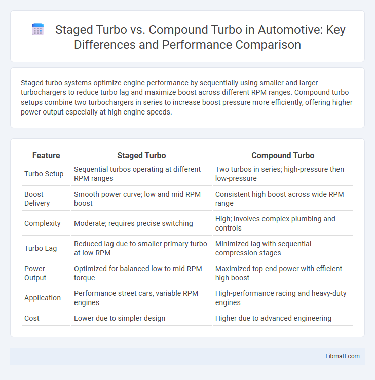 Staged Turbo vs. Compound Turbo in Automotive: Key Differences and Performance Comparison