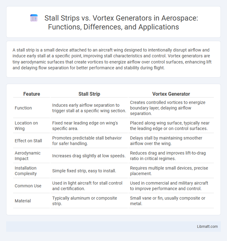 Stall Strips vs. Vortex Generators in Aerospace: Functions, Differences, and Applications