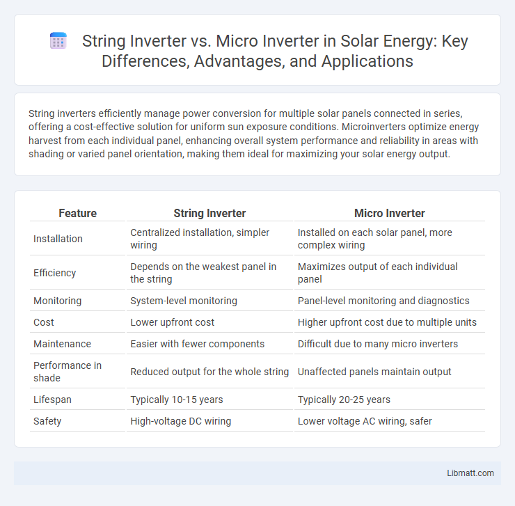 String Inverter vs. Micro Inverter in Solar Energy: Key Differences, Advantages, and Applications