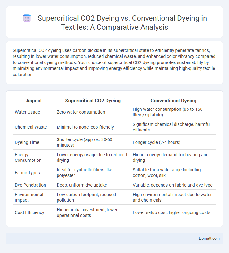 Supercritical CO2 Dyeing vs. Conventional Dyeing in Textiles: A Comparative Analysis