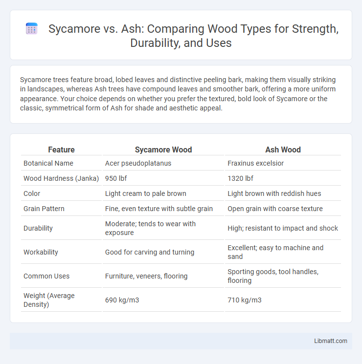 Sycamore vs. Ash: Comparing Wood Types for Strength, Durability, and Uses