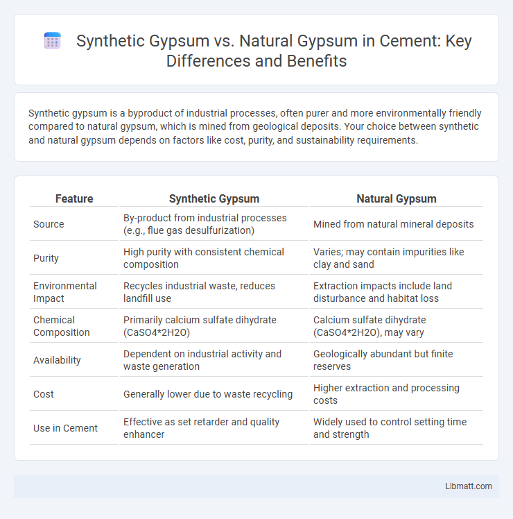 Synthetic Gypsum vs. Natural Gypsum in Cement: Key Differences and Benefits