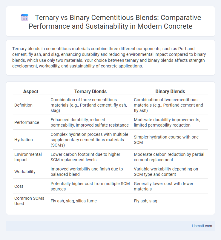 Ternary vs Binary Cementitious Blends: Comparative Performance and Sustainability in Modern Concrete