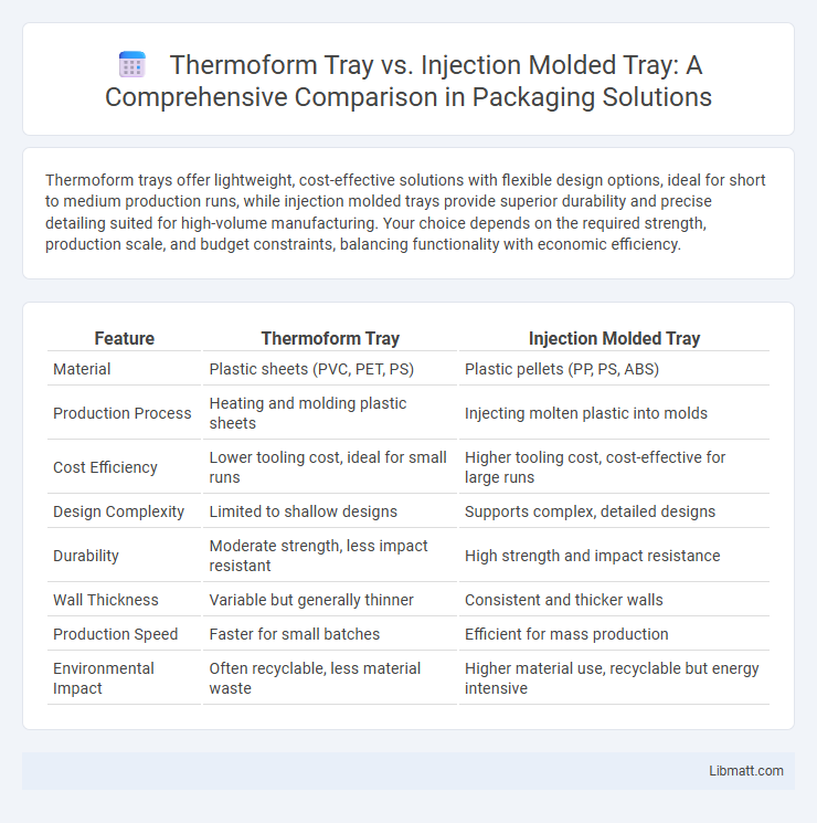 Thermoform Tray vs. Injection Molded Tray: A Comprehensive Comparison in Packaging Solutions