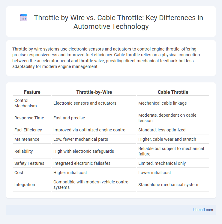 Throttle-by-Wire vs. Cable Throttle: Key Differences in Automotive Technology