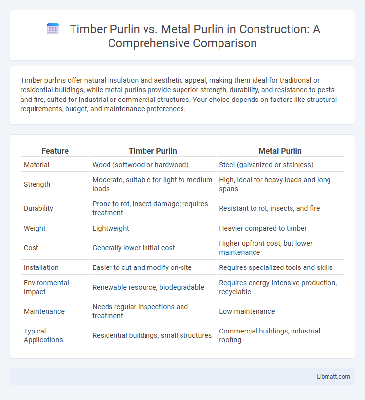 Timber Purlin vs. Metal Purlin in Construction: A Comprehensive Comparison