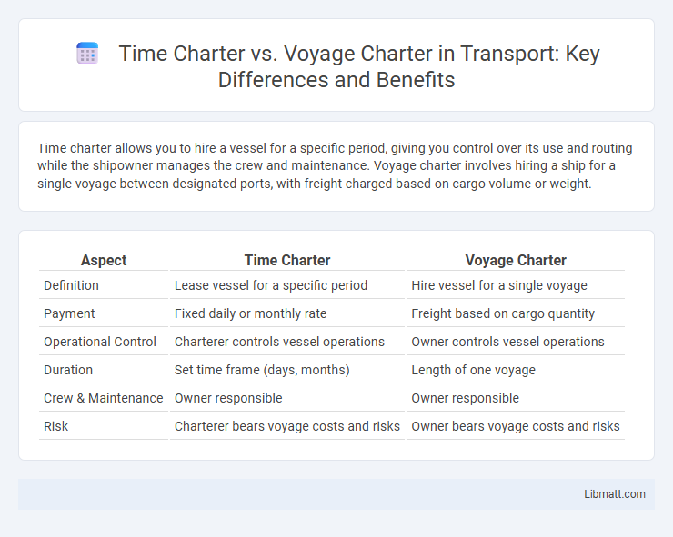 Time Charter vs. Voyage Charter in Transport: Key Differences and Benefits