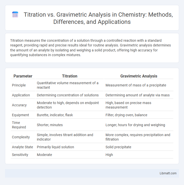 Titration vs. Gravimetric Analysis in Chemistry: Methods, Differences, and Applications