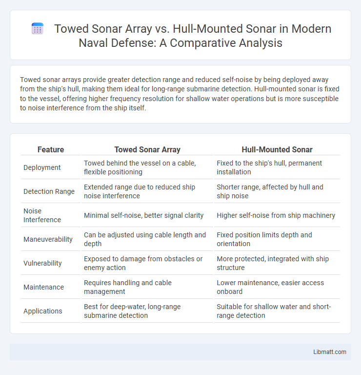 Towed Sonar Array vs. Hull-Mounted Sonar in Modern Naval Defense: A Comparative Analysis