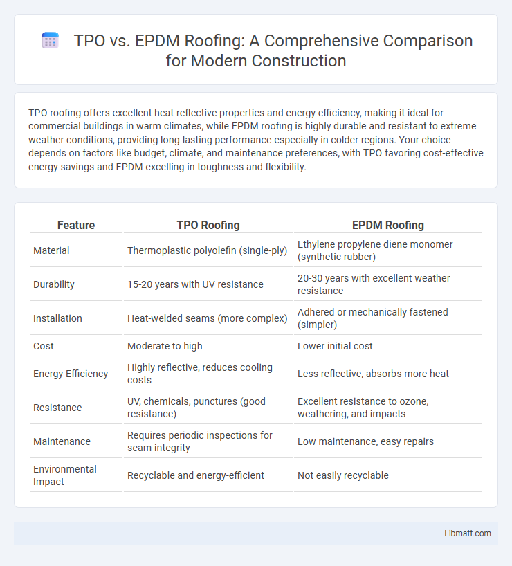TPO vs. EPDM Roofing: A Comprehensive Comparison for Modern Construction