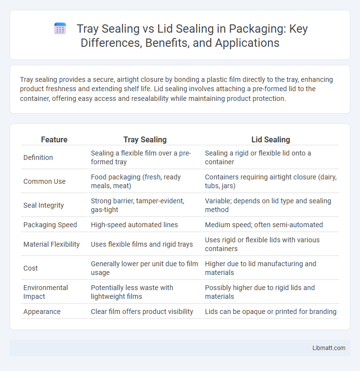 Tray Sealing vs Lid Sealing in Packaging: Key Differences, Benefits, and Applications