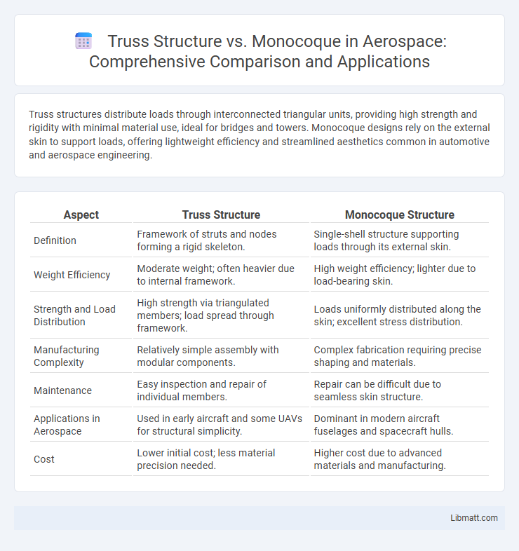 Truss Structure vs. Monocoque in Aerospace: Comprehensive Comparison and Applications