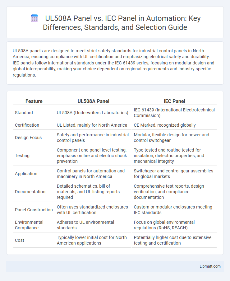 UL508A Panel vs. IEC Panel in Automation: Key Differences, Standards, and Selection Guide