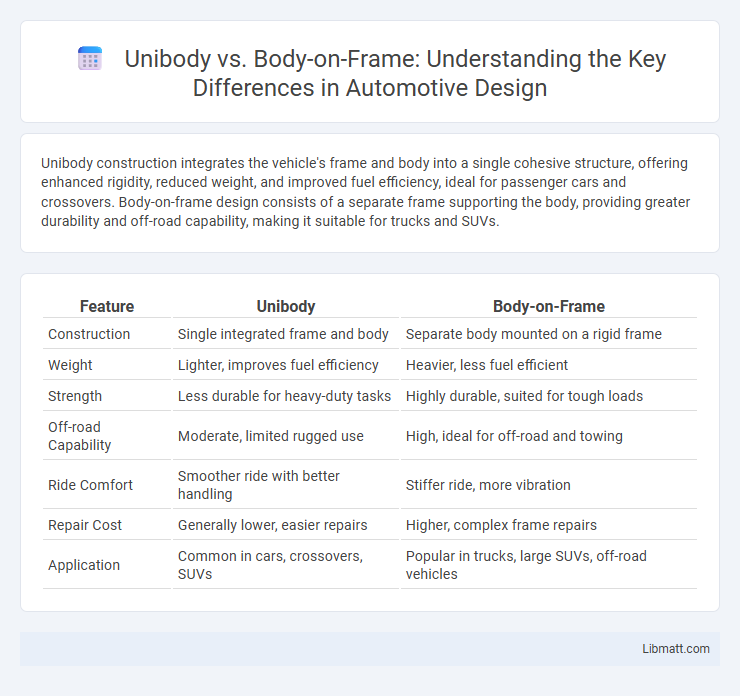 Unibody vs. Body-on-Frame: Understanding the Key Differences in Automotive Design