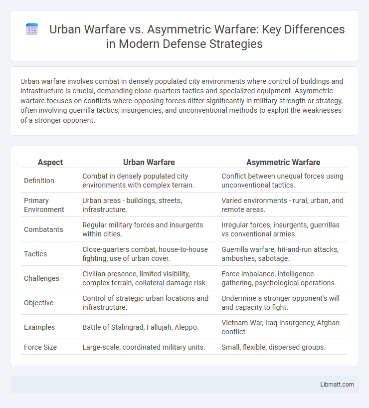 Urban Warfare vs. Asymmetric Warfare: Key Differences in Modern Defense Strategies