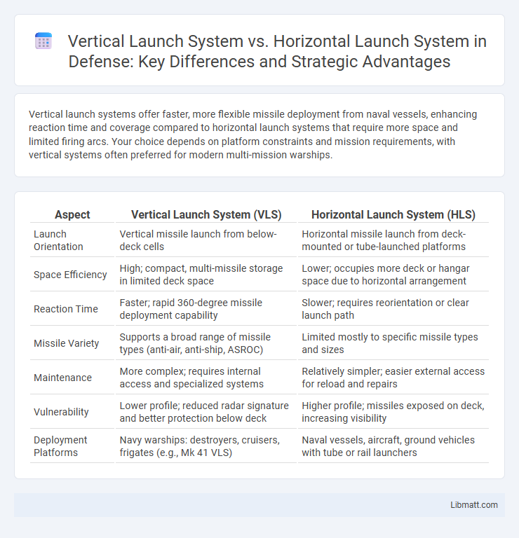 Vertical Launch System vs. Horizontal Launch System in Defense: Key Differences and Strategic Advantages