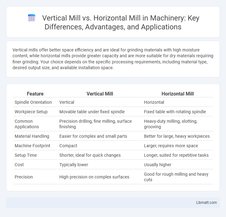 Vertical Mill vs. Horizontal Mill in Machinery: Key Differences, Advantages, and Applications
