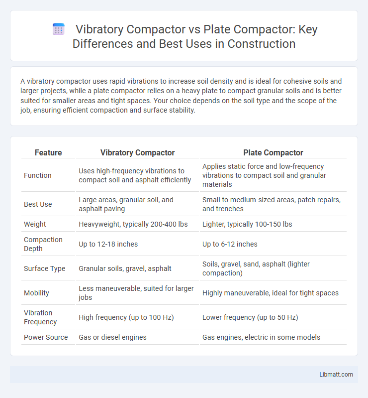 Vibratory Compactor vs Plate Compactor: Key Differences and Best Uses in Construction