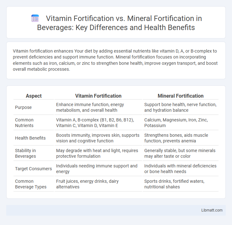 Vitamin Fortification vs. Mineral Fortification in Beverages: Key Differences and Health Benefits