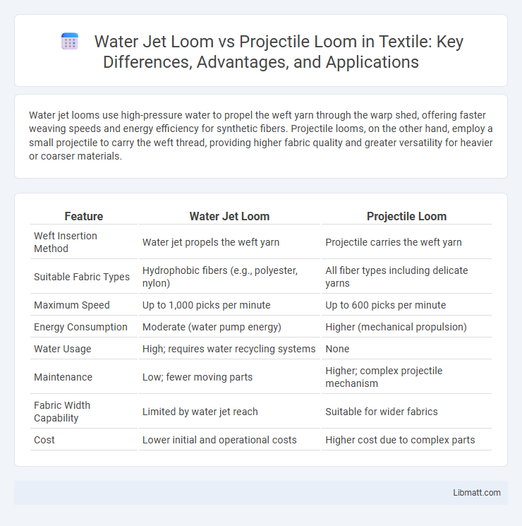 Water Jet Loom vs Projectile Loom in Textile: Key Differences, Advantages, and Applications