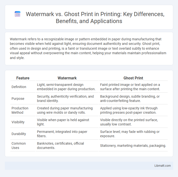 Watermark vs. Ghost Print in Printing: Key Differences, Benefits, and Applications