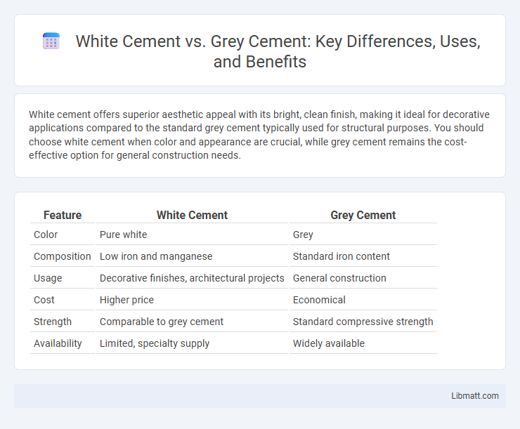White Cement vs. Grey Cement: Key Differences, Uses, and Benefits