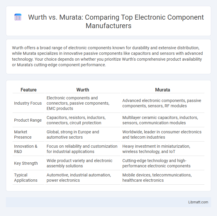 Wurth vs. Murata: Comparing Top Electronic Component Manufacturers